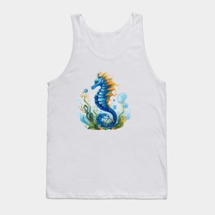 Watercolor Seahorse Tank Top